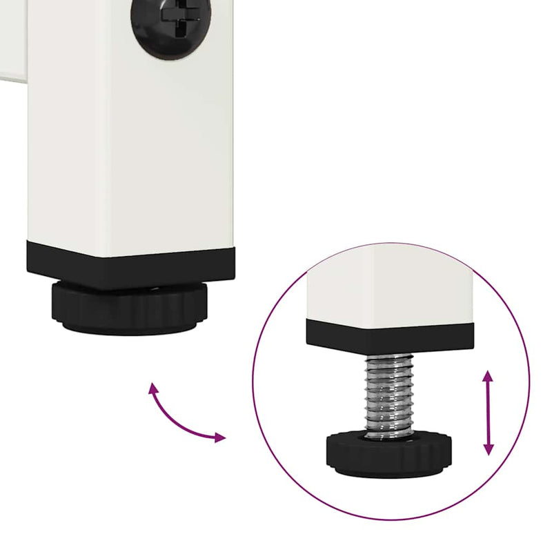 vidaXL fehér hidegen hengerelt acél éjjeliszekrény 36x39x78 cm