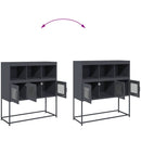 vidaXL antracit hidegen hengerelt acél tálalószekrény 100,5x39x107 cm