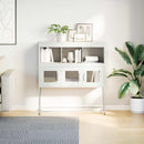 vidaXL fehér hidegen hengerelt acél tálalószekrény 100,5 x 39 x 107 cm