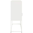 vidaXL fehér hidegen hengerelt acél tálalószekrény 100,5 x 39 x 107 cm