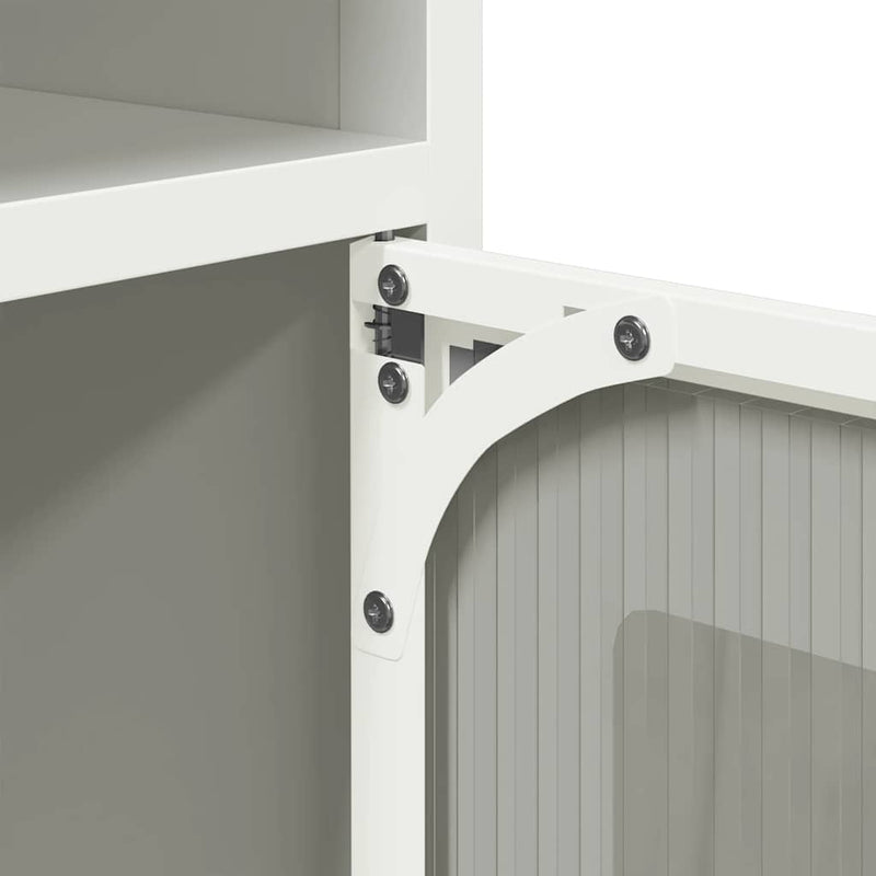 vidaXL fehér hidegen hengerelt acél tálalószekrény 100,5 x 39 x 107 cm