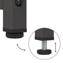 vidaXL fekete hidegen hengerelt acél tálalószekrény 100,5x39x107 cm