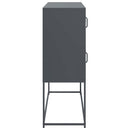 vidaXL antracit hidegen hengerelt acél tálalószekrény 100,5x39x107 cm