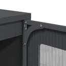 vidaXL antracit hidegen hengerelt acél tálalószekrény 100,5x39x107 cm