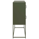 vidaXL olívazöld hidegen hengerelt acél tálalószekrény 100,5x39x107 cm