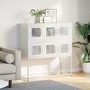 vidaXL fehér hidegen hengerelt acél tálalószekrény 100,5 x 39 x 107 cm