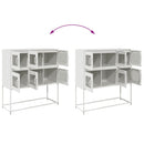 vidaXL fehér hidegen hengerelt acél tálalószekrény 100,5 x 39 x 107 cm