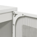 vidaXL fehér hidegen hengerelt acél tálalószekrény 100,5 x 39 x 107 cm