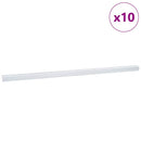 vidaXL Lépcsőélvédők 10 pcs Ezüst 67 x 3 x 2 cm Alumínium