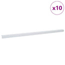 vidaXL Lépcsőélvédők 10 pcs Ezüst 67 x 3.5 x 3 cm Alumínium