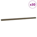 vidaXL Lépcsőélvédők 30 pcs Barna 67 x 3 x 2 cm Alumínium