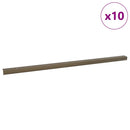 vidaXL Lépcsőélvédők 10 pcs Barna 67 x 3 x 2 cm Alumínium