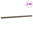 vidaXL Lépcsőélvédők 10 pcs Barna 67 x 3 x 2 cm Alumínium