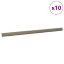 vidaXL Lépcsőélvédők 10 pcs pezsgőszín 67 x 3 x 2 cm Alumínium
