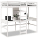 vidaXL fehér tömör fenyő galériaágy-keret matrac nélkül 90 x 190 cm