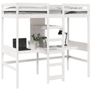 vidaXL fehér tömör fenyő galériaágy-keret matrac nélkül 90 x 190 cm
