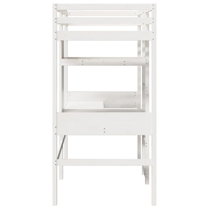 vidaXL fehér tömör fenyő galériaágy-keret matrac nélkül 75 x 190 cm