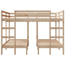 vidaXL tömör fenyőfa tripla emeletes ágykeret 160x200/80x160 cm