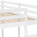 vidaXL fehér tömör fenyőfa tripla emeletes ágykeret 200x200/80x200 cm
