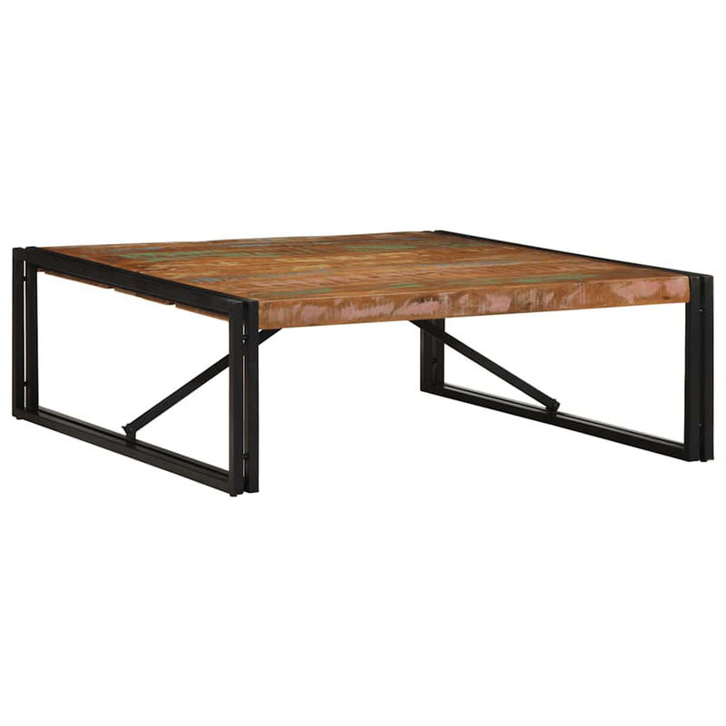 vidaXL többszínű tömör újrahasznosított fa dohányzóasztal 100x100x35cm