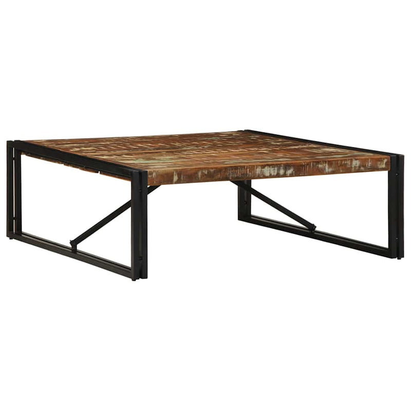vidaXL többszínű tömör újrahasznosított fa dohányzóasztal 100x100x35cm
