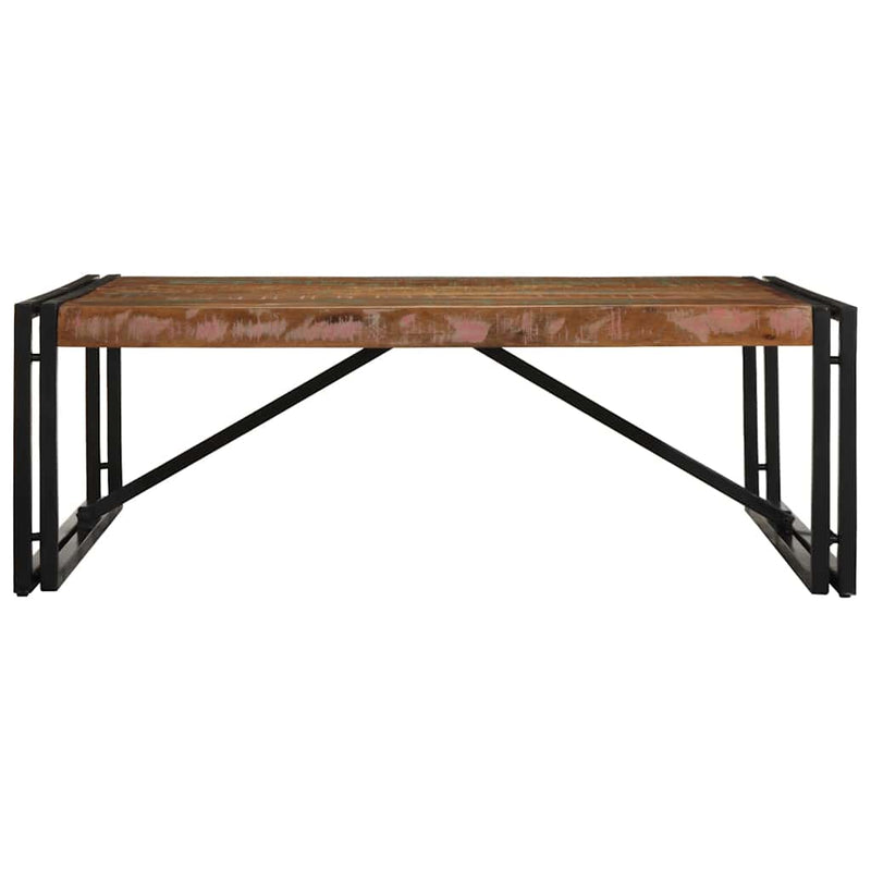 vidaXL többszínű tömör újrahasznosított fa dohányzóasztal 100x100x35cm