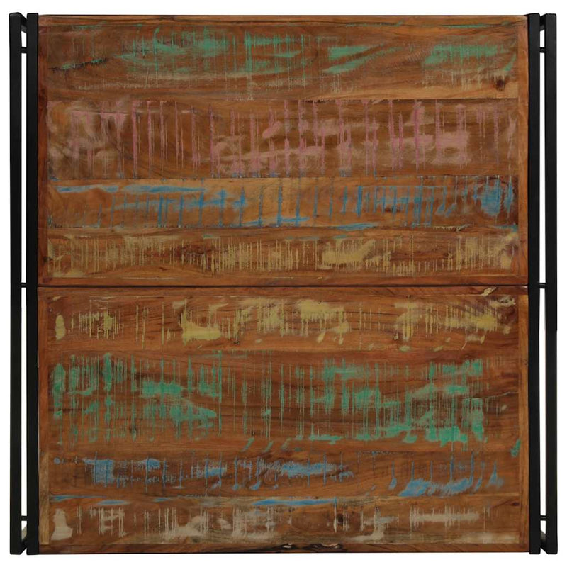 vidaXL többszínű tömör újrahasznosított fa dohányzóasztal 100x100x35cm