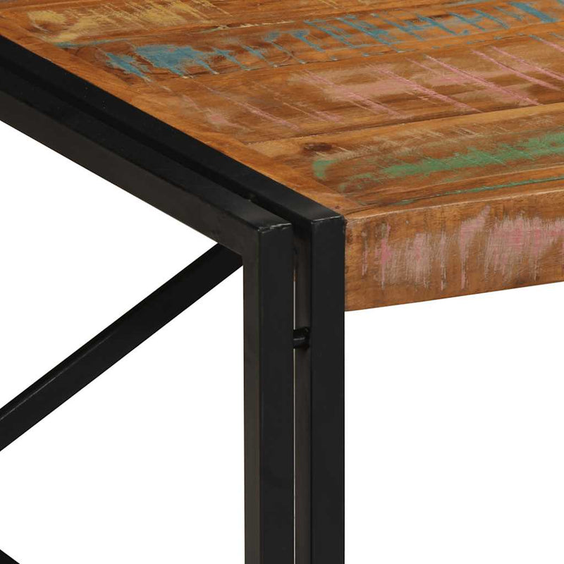 vidaXL többszínű tömör újrahasznosított fa dohányzóasztal 100x100x35cm