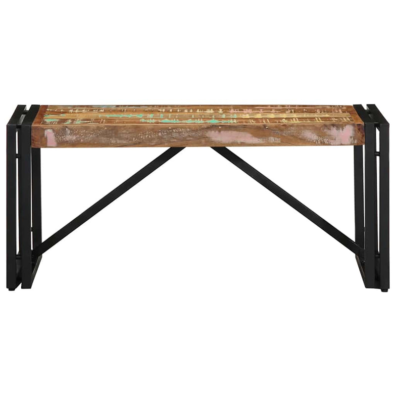 vidaXL többszínű tömör újrahasznosított fa dohányzóasztal 80x40x35 cm