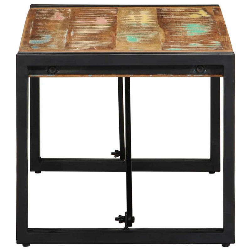 vidaXL többszínű tömör újrahasznosított fa dohányzóasztal 80x40x35 cm
