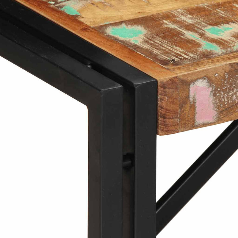 vidaXL többszínű tömör újrahasznosított fa dohányzóasztal 80x40x35 cm