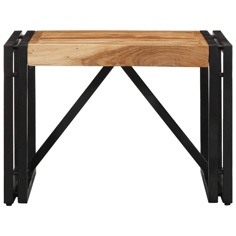 vidaXL tömör akácfa dohányzóasztal 50x50x35 cm