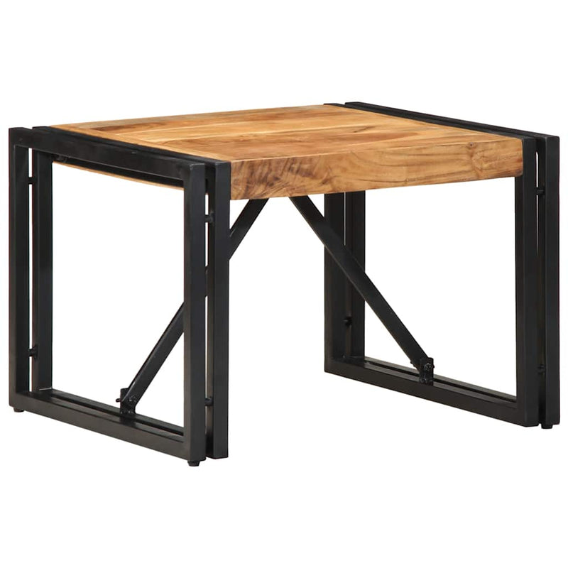 vidaXL tömör akácfa dohányzóasztal 50x50x35 cm