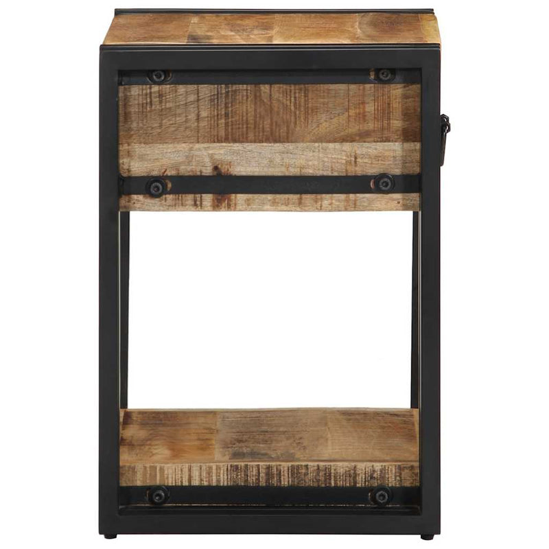 vidaXL 2 db tömör nyers mangófa éjjeliszekrények 40x35x50 cm