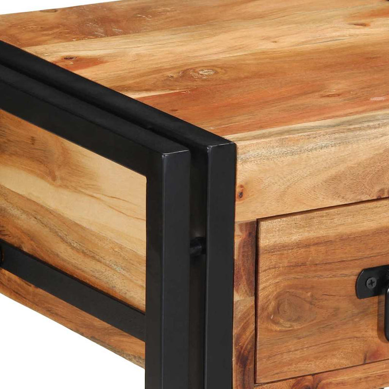 vidaXL Éjjeliszekrény fiókkal 2 pcs Barna 40 x 35 x 50 cm tömör akácfa