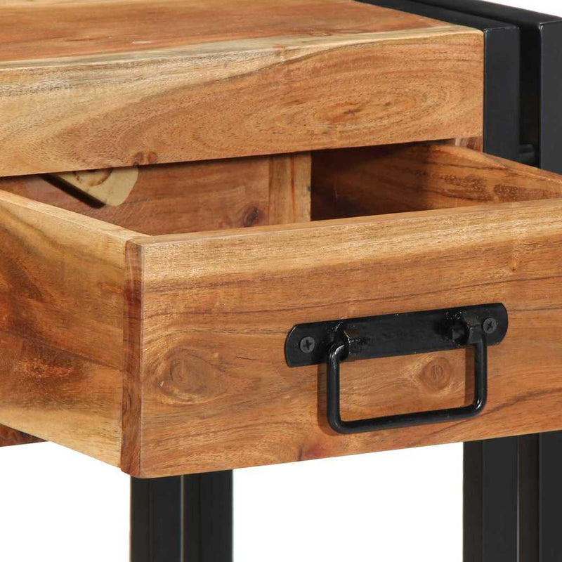 vidaXL Éjjeliszekrény fiókkal 2 pcs Barna 40 x 35 x 50 cm tömör akácfa