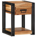 vidaXL Éjjeliszekrény fiókkal 2 pcs Barna 40 x 35 x 50 cm Tömör Akácfa