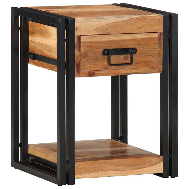 vidaXL Éjjeliszekrény fiókkal 2 pcs Barna 40 x 35 x 50 cm tömör akácfa