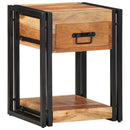 vidaXL Éjjeliszekrény fiókkal 2 pcs Barna 40 x 35 x 50 cm Tömör Akácfa