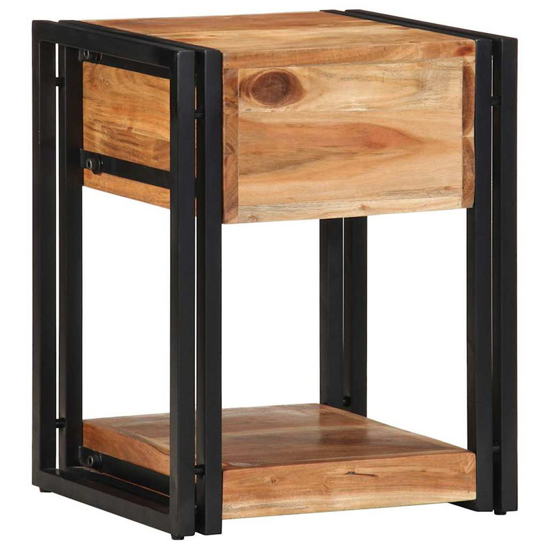 vidaXL Éjjeliszekrény fiókkal 2 pcs Barna 40 x 35 x 50 cm tömör akácfa