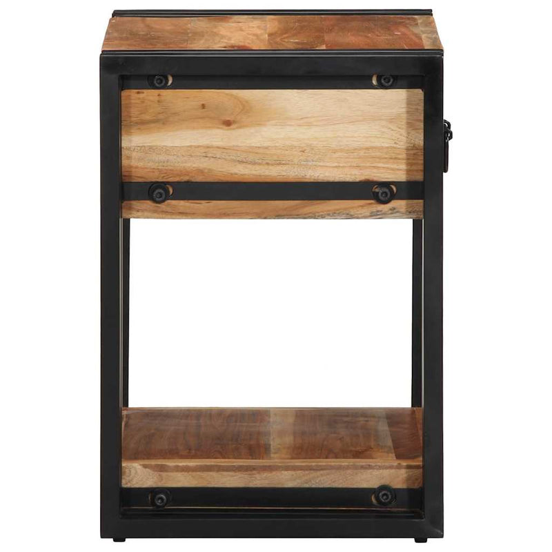 vidaXL Éjjeliszekrény fiókkal 2 pcs Barna 40 x 35 x 50 cm tömör akácfa