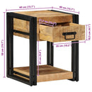 vidaXL tömör nyers mangófa éjjeliszekrény 40x40x50 cm