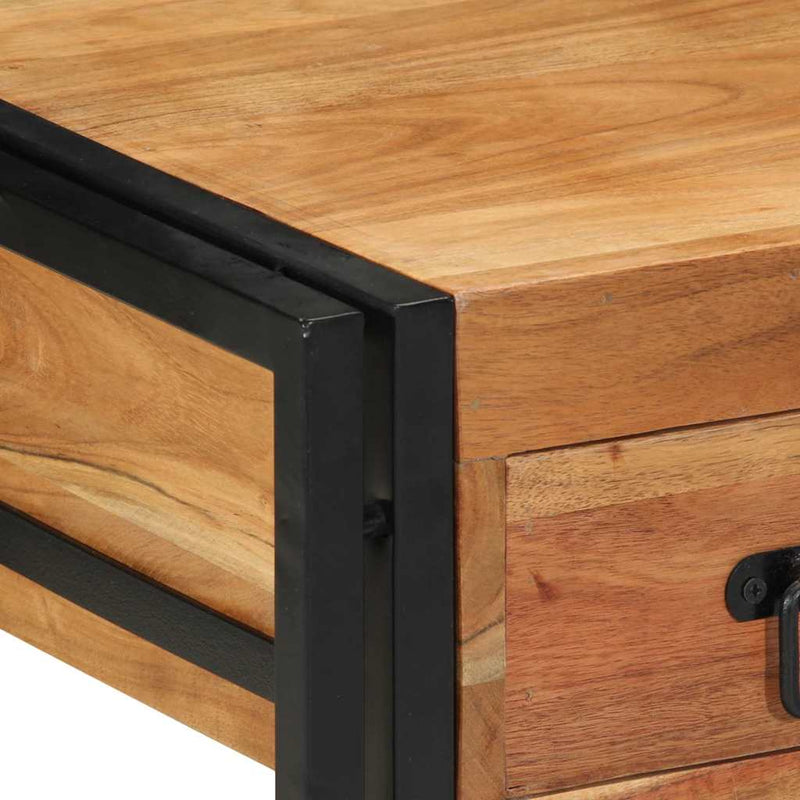 vidaXL Éjjeliszekrény fiókkal 2 pcs Barna 40 x 40 x 50 cm tömör akácfa