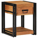 vidaXL Éjjeliszekrény fiókkal 2 pcs Barna 40 x 40 x 50 cm Tömör Akácfa