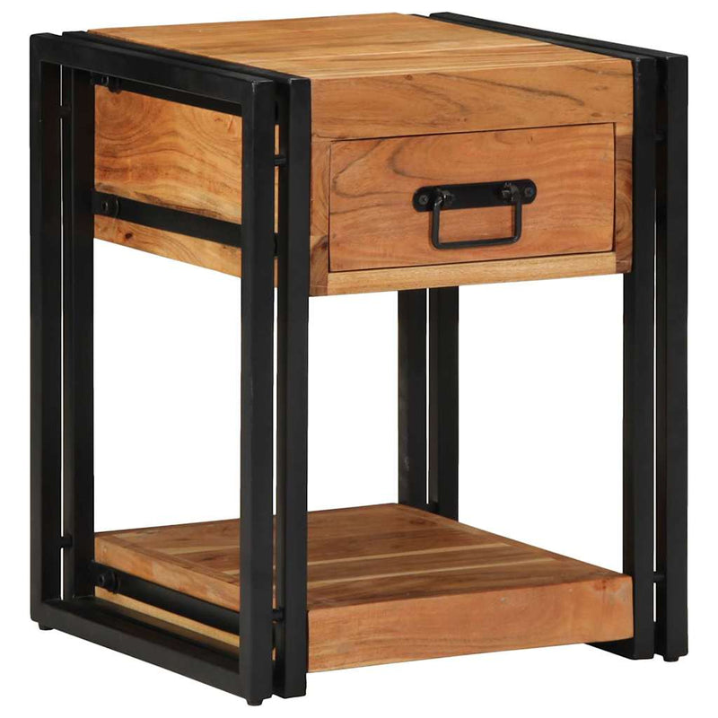 vidaXL Éjjeliszekrény fiókkal 2 pcs Barna 40 x 40 x 50 cm tömör akácfa
