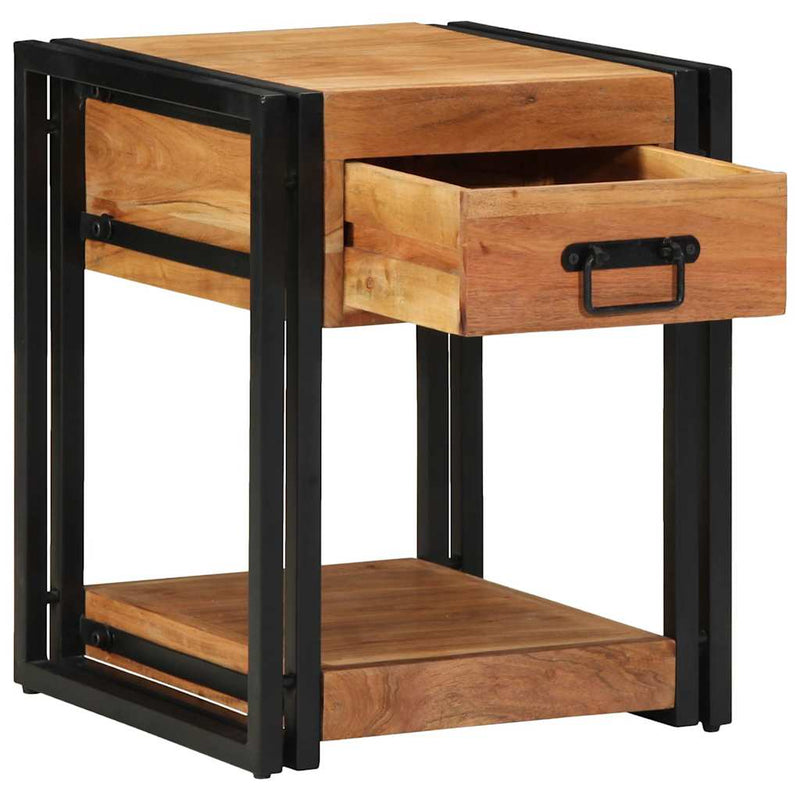 vidaXL Éjjeliszekrény fiókkal 2 pcs Barna 40 x 40 x 50 cm tömör akácfa