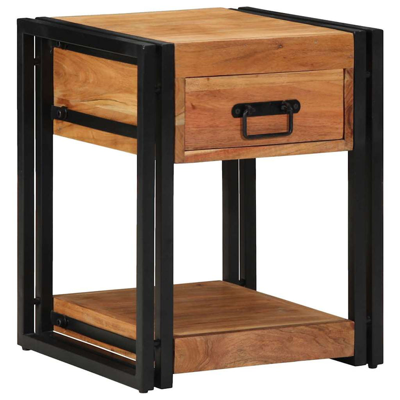 vidaXL Éjjeliszekrény fiókkal 2 pcs Barna 40 x 40 x 50 cm tömör akácfa