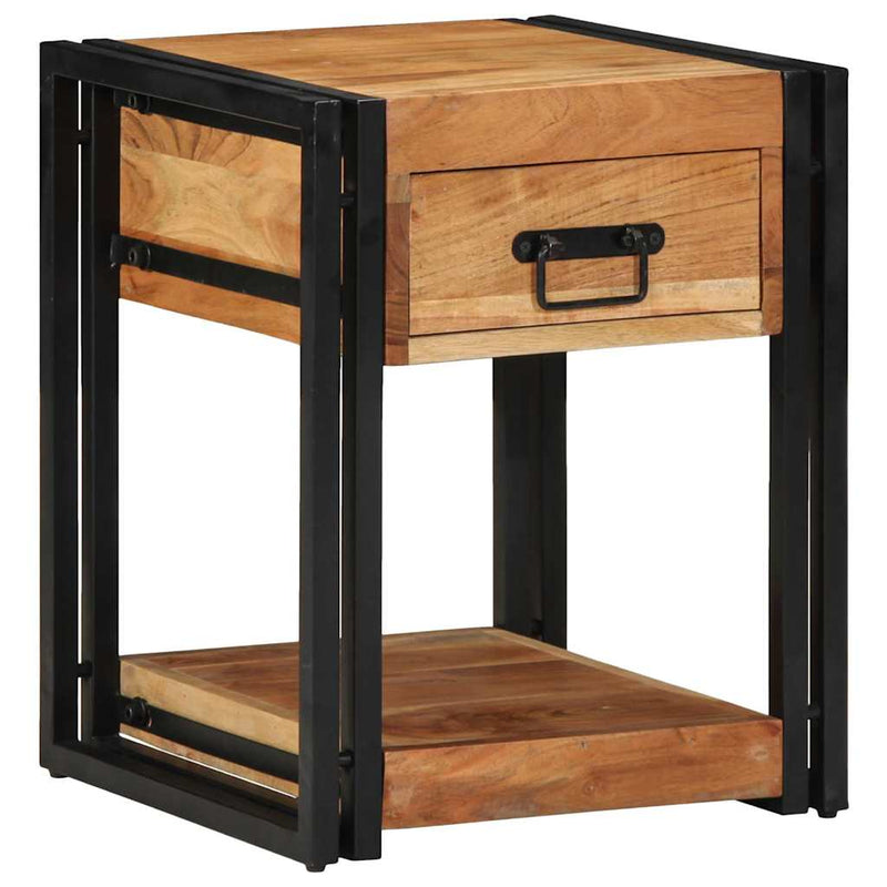 vidaXL Éjjeliszekrény fiókkal 2 pcs Barna 40 x 40 x 50 cm tömör akácfa