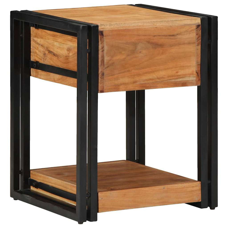 vidaXL Éjjeliszekrény fiókkal 2 pcs Barna 40 x 40 x 50 cm tömör akácfa