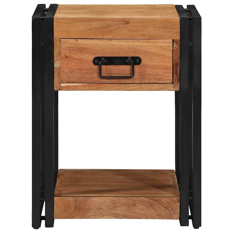 vidaXL Éjjeliszekrény fiókkal 2 pcs Barna 40 x 40 x 50 cm tömör akácfa
